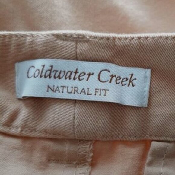 COLDWATER CREEK / Natural Fit Bootcut Leg Pants Tan Cotton Blend Sz 10 Flawed - Picture 13 of 15